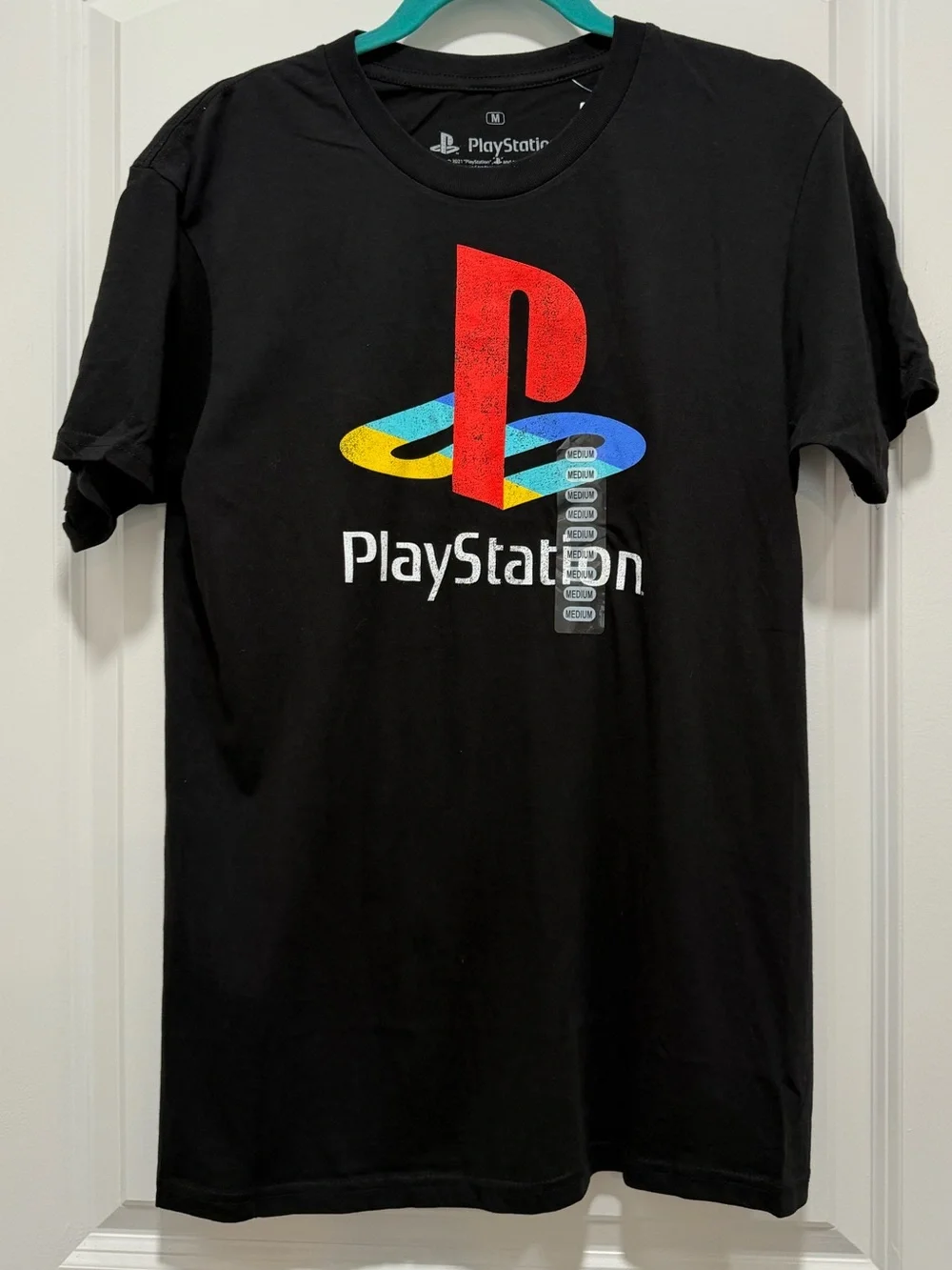 Sony PlayStation Logo Black T‑Shirt Men’s Size Medium — NWT